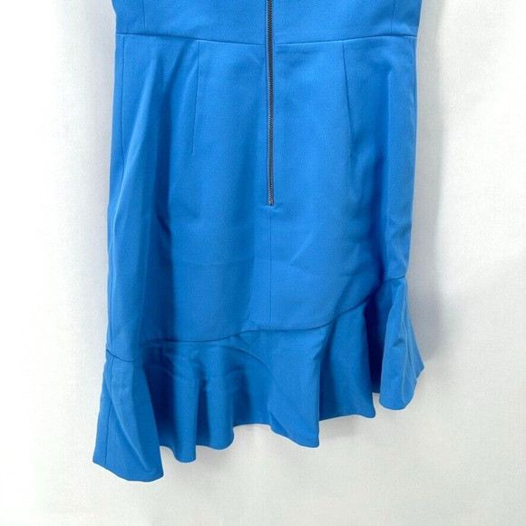 Alice + Olivia Fable Asymmetrical Ruffle Dress‎ Womens 0 Blue Preppy Dainty NWT - Picture 6 of 12